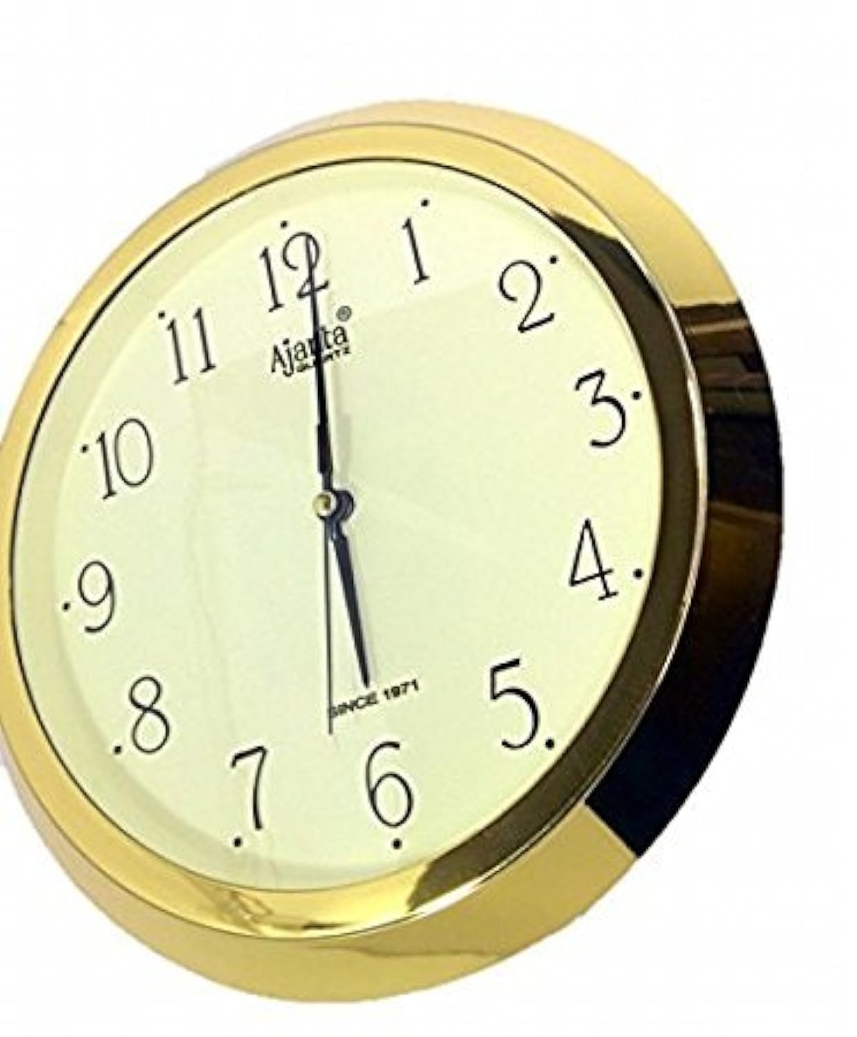 Ajanta Quartz Analog Wall Clock (Golden) 25 Cm X 25 Cm, Plastic