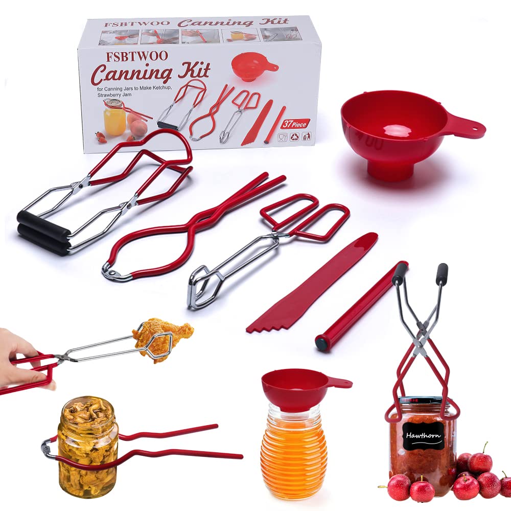 Canning Supplies Starter Kit, Home Canning Kit Tools Set For 37Pcs Kitchen, Durable And Comfortable Material, Non-Slip And Easy