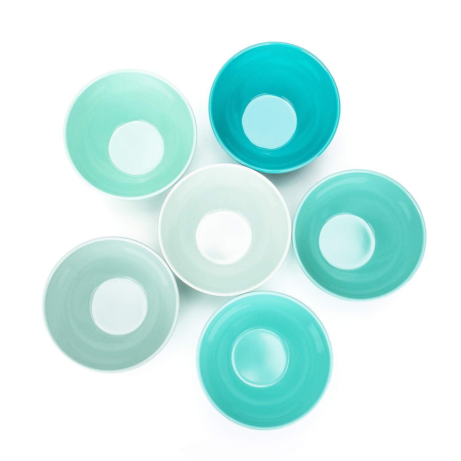 Kx-Ware 28-Ounce Melamine Bowls Set, 6-Inch 100% Melamine Cereal/Soup/Salad Bowls, Set Of 12 In Cool Assorted Colors