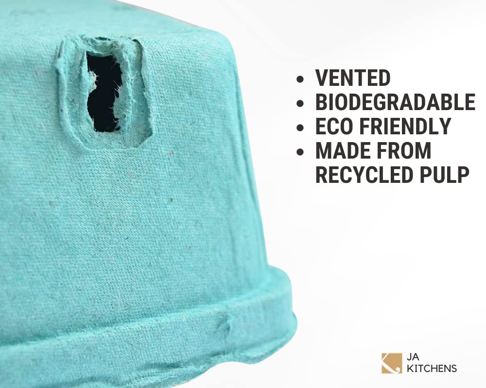 Ja Kitchens 42 Pack Quart Green Molded Pulp Fiber Berry/Produce Vented Baskets For Fruit And Vegetable