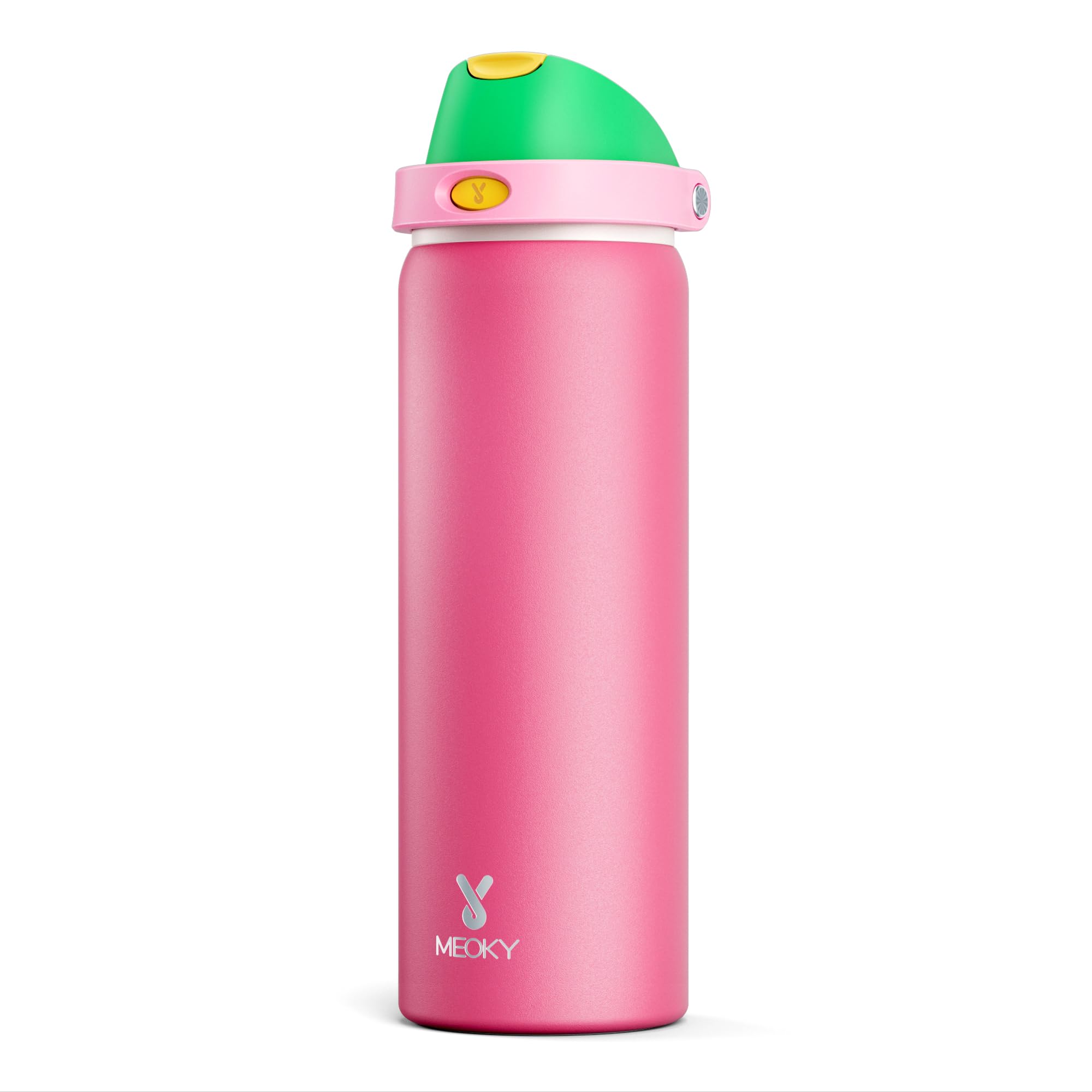 32 oz Insulated Water Bottle for Women: Meoky Stainless Steel Water Bottle with 2-in-1 Straw and Spout Lid - Leak Proof, Cold fo