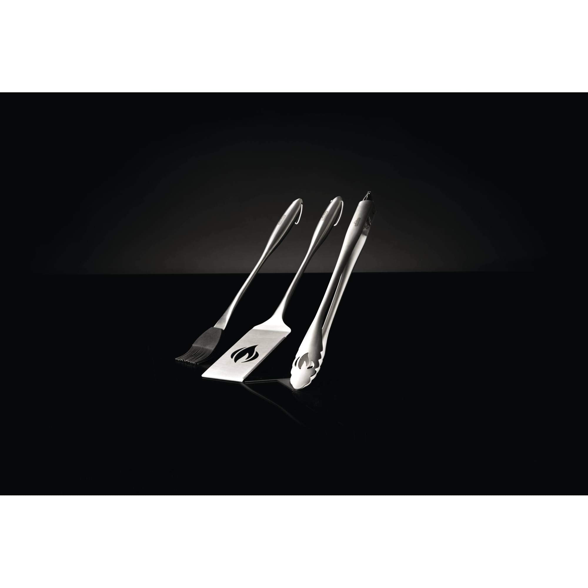Napoleon Accessory - Pro Stainless Steel 3 Piece Toolset - Premium Bbq Grill Toolset, Cast Stainless Steel, Includes Tongs, Mult