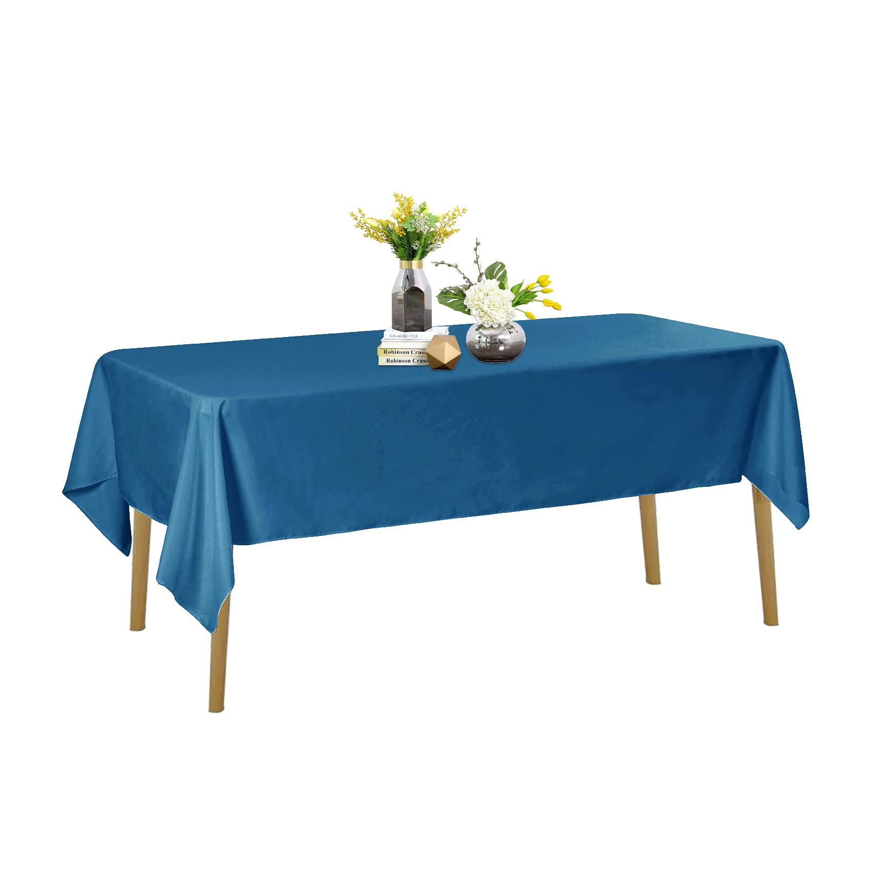 Rectangle Tablecloth - 60X120 Caribbean Blue Tablecloth - Stain And Wrinkle Resistant Washable Polyester Table Cloth, Decorative