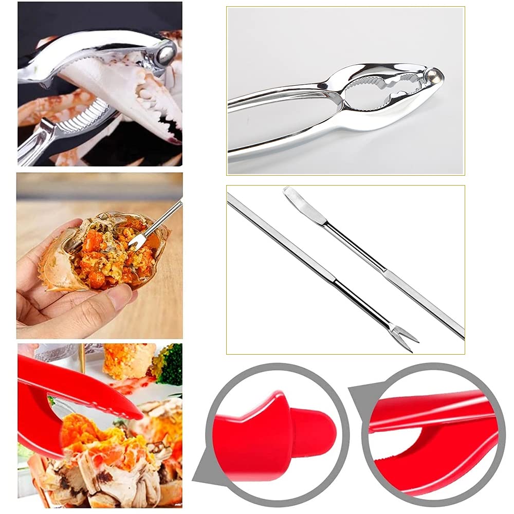 26 Pcs Seafood Tools Include Crab Crackers, Seafood Scissors, Lobster Sheller, Crab Hammer,And Shellfish Forks,Nutcracker Set