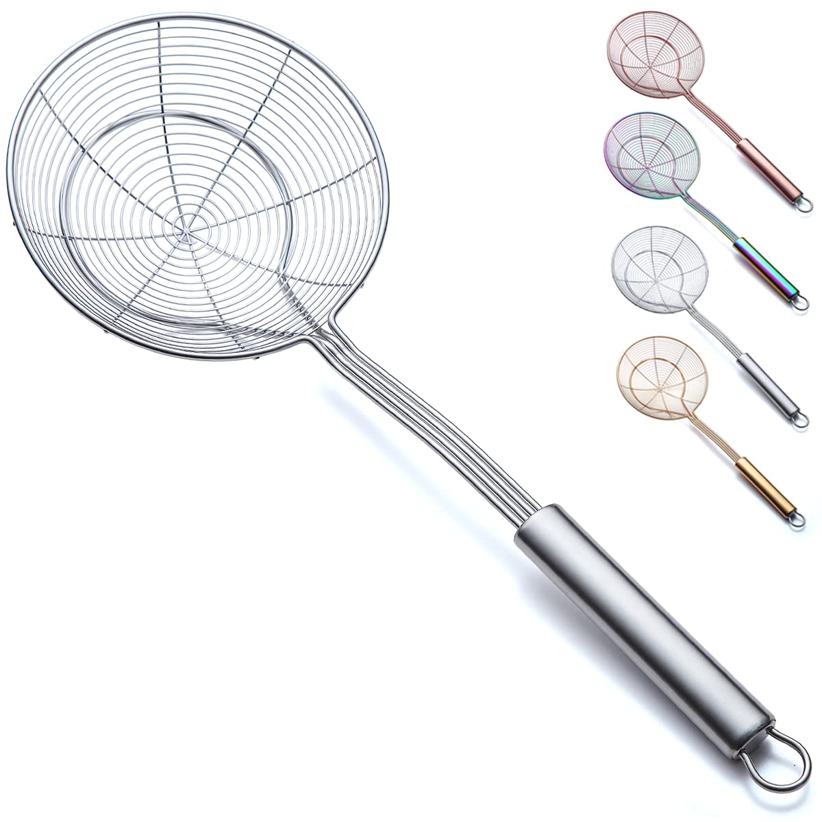 Strainer Spider Skimmers For Kitchen Cooking And Frying Food,Kyraton Stainless Steel Slotted Spoon Pasta Strainers Tomato Food S