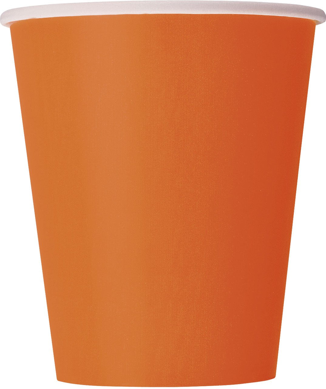 Solid Pumpkin Orange Disposable Paper Cups - 9 Oz, Pack Of 14 - Ideal For Parties, Picnics, & All Occasions