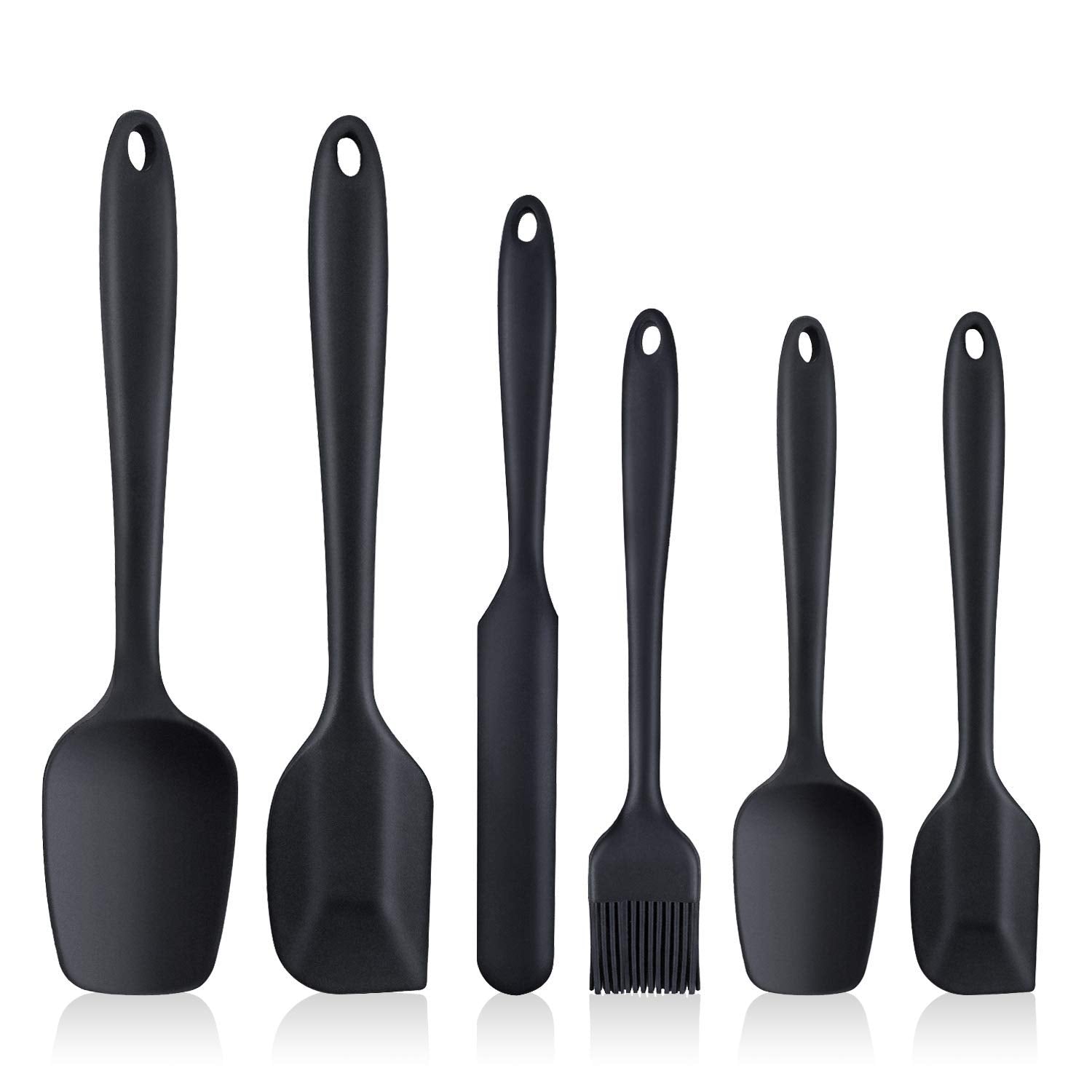 Rilovins 6Piece Silicone Spatula Set For Baking And Cooking Kitchen Utensil Set Flexible Spatula With Mixing, Scraping, Basting