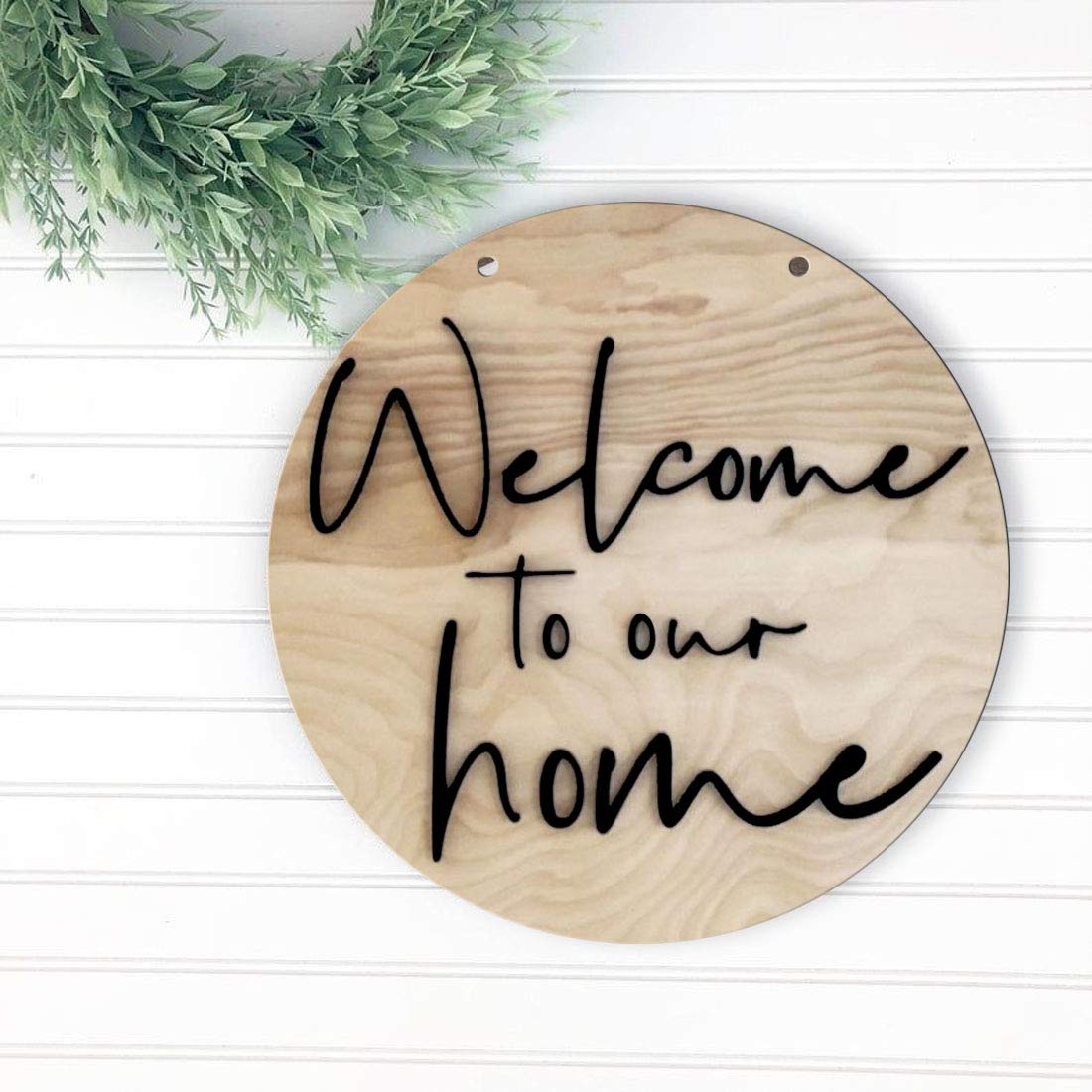 Shraddha Saburi Artwork Round Sign, Wood Sign, Tin Sign, Welcome To Our Home, Door Decor, Door Decoration, Wall Decoration, Wall