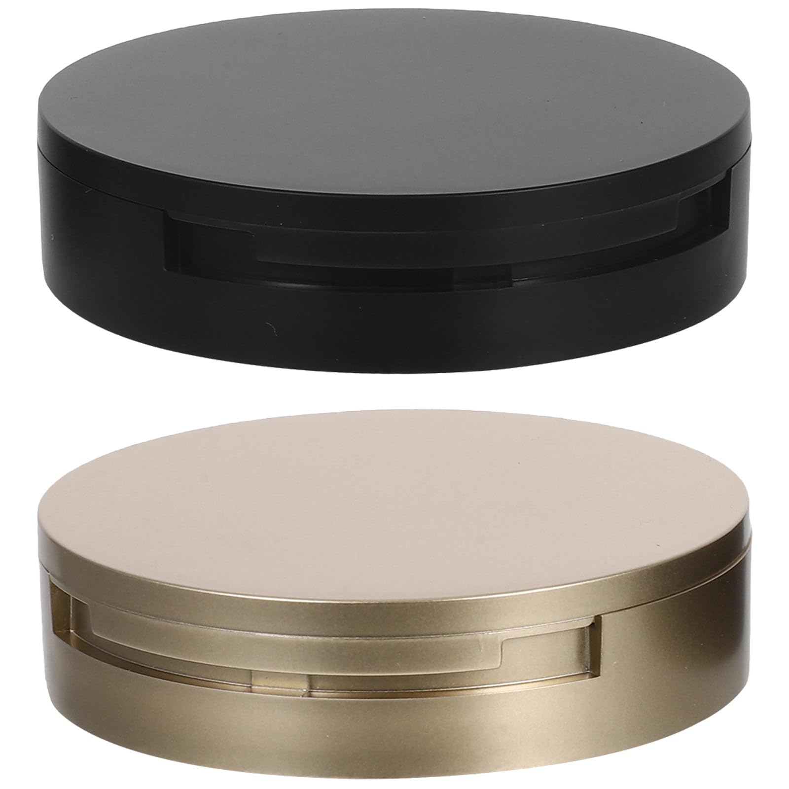 SOESFOUFU 2pcs Empty Pressed Powder Box  2.87 Double Layer Refillable Loose Powder Case with Mirror  Cosmetic Makeup Compact
