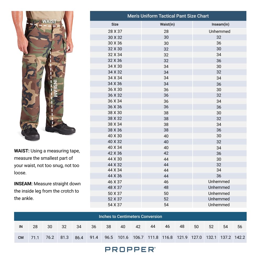 Propper Uniform Tactical Pant, Woodland, 42W X 34L