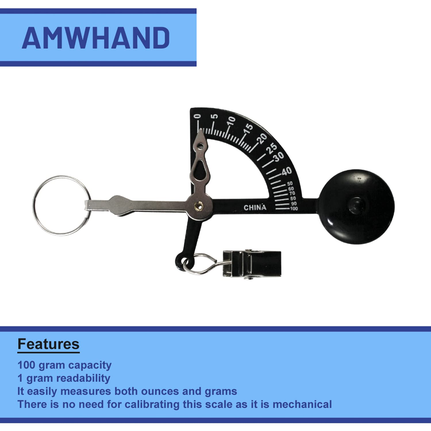 American Weigh Scales Manual Letter Postage Or Kitchen Scale 100G X 1G, Mechanical Scale (Silver) Innovation Weighs