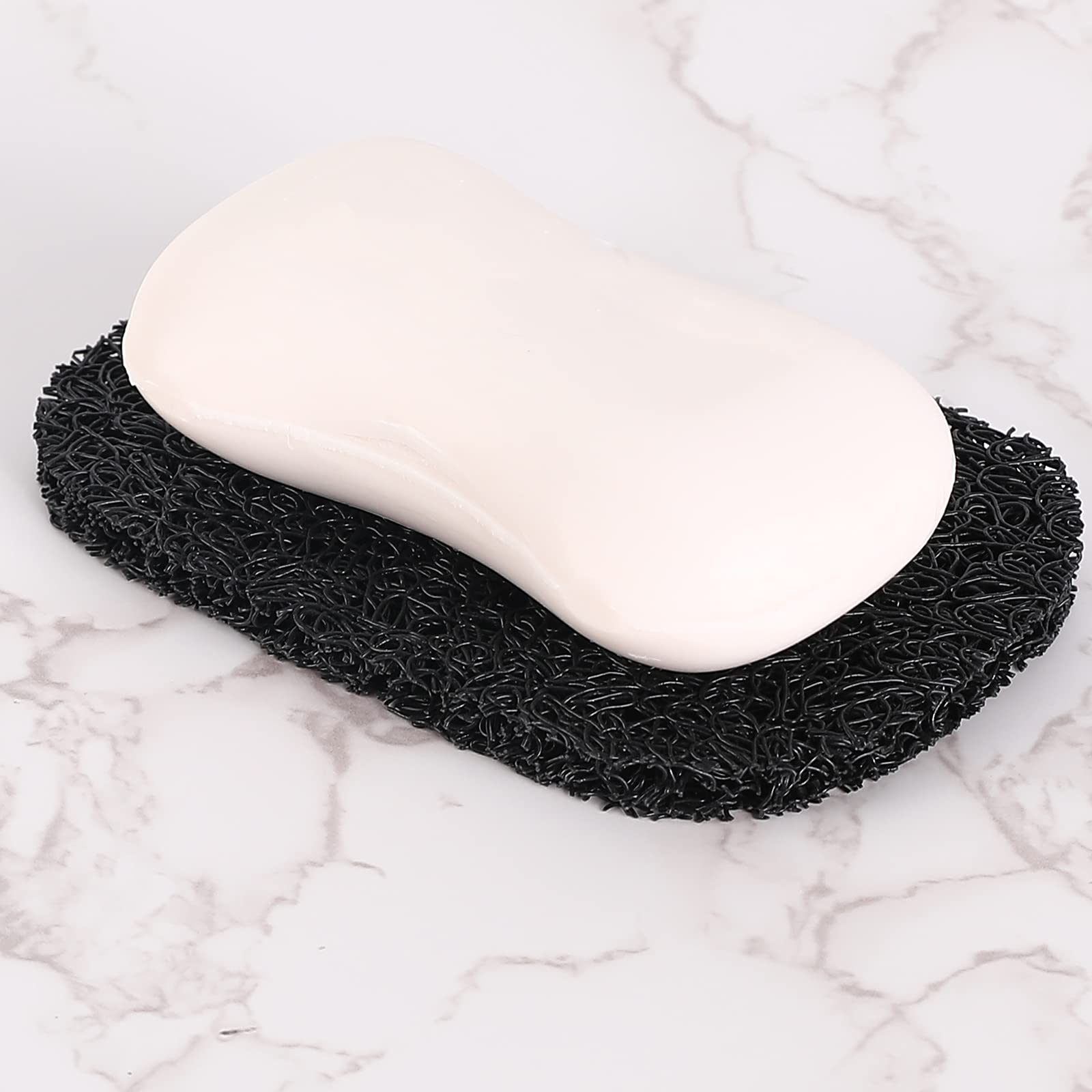 Yanzhan 15 Piece Soap Savers Pads Black Bpa Free Soap Holder For Bar Soap Non-Slip Self Draining Soap Dish Soap Lift For Shower
