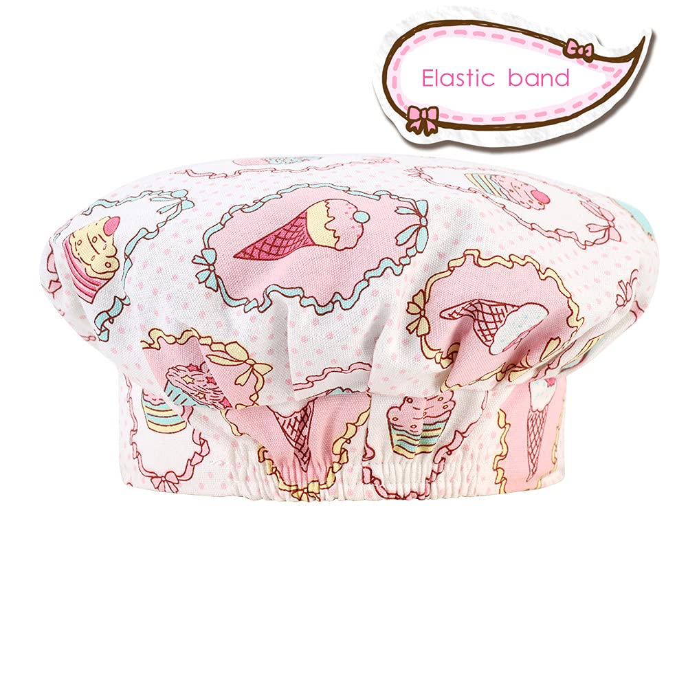 Crjhns Kids Apron And Chef Hat Set, Adjustable Cotton Child Aprons With Large Pocket Cute Girls Boys Kitchen Bib Aprons For Cook