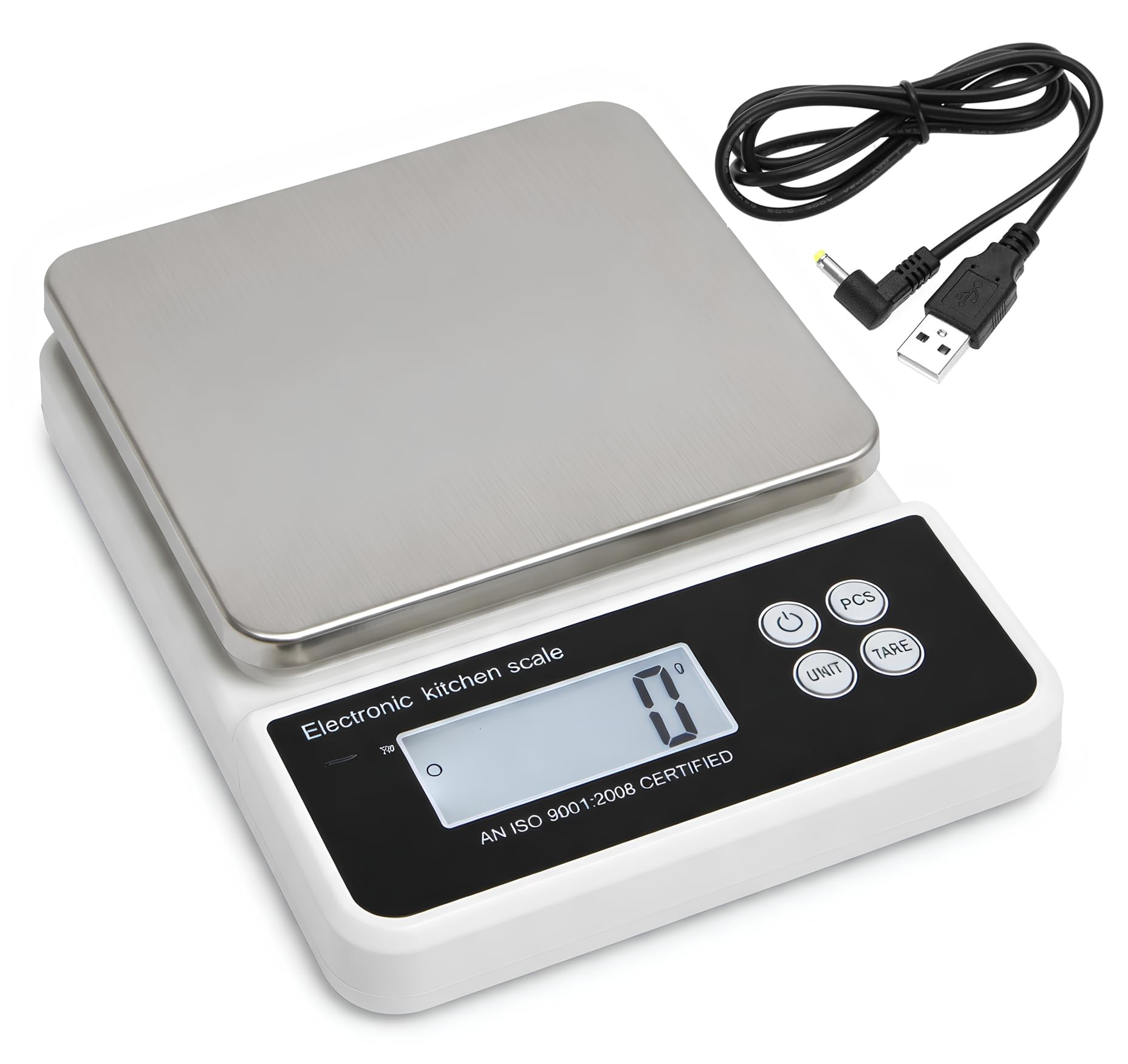 Nivayo 10Kg Counter Weight Machine Digital Food With Stainless Steel Top Batteries & Usb Cable Included For Shop, Home, Kitchen 