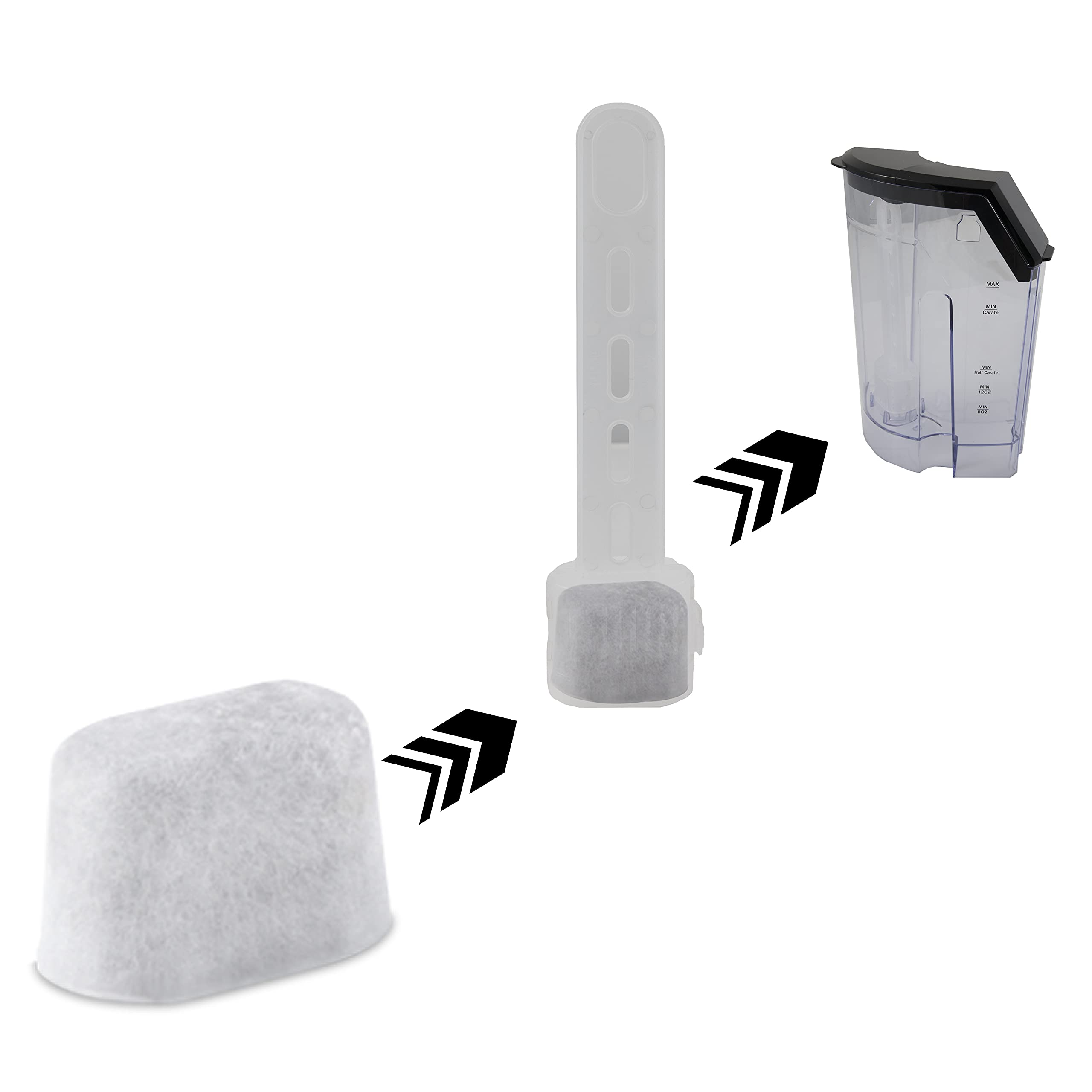 Nuwave 4-Piece Charcoal Filter Set For The 3-In-1 Bruhub Coffee Maker, Compatible With All Nuwave Bruhub Models