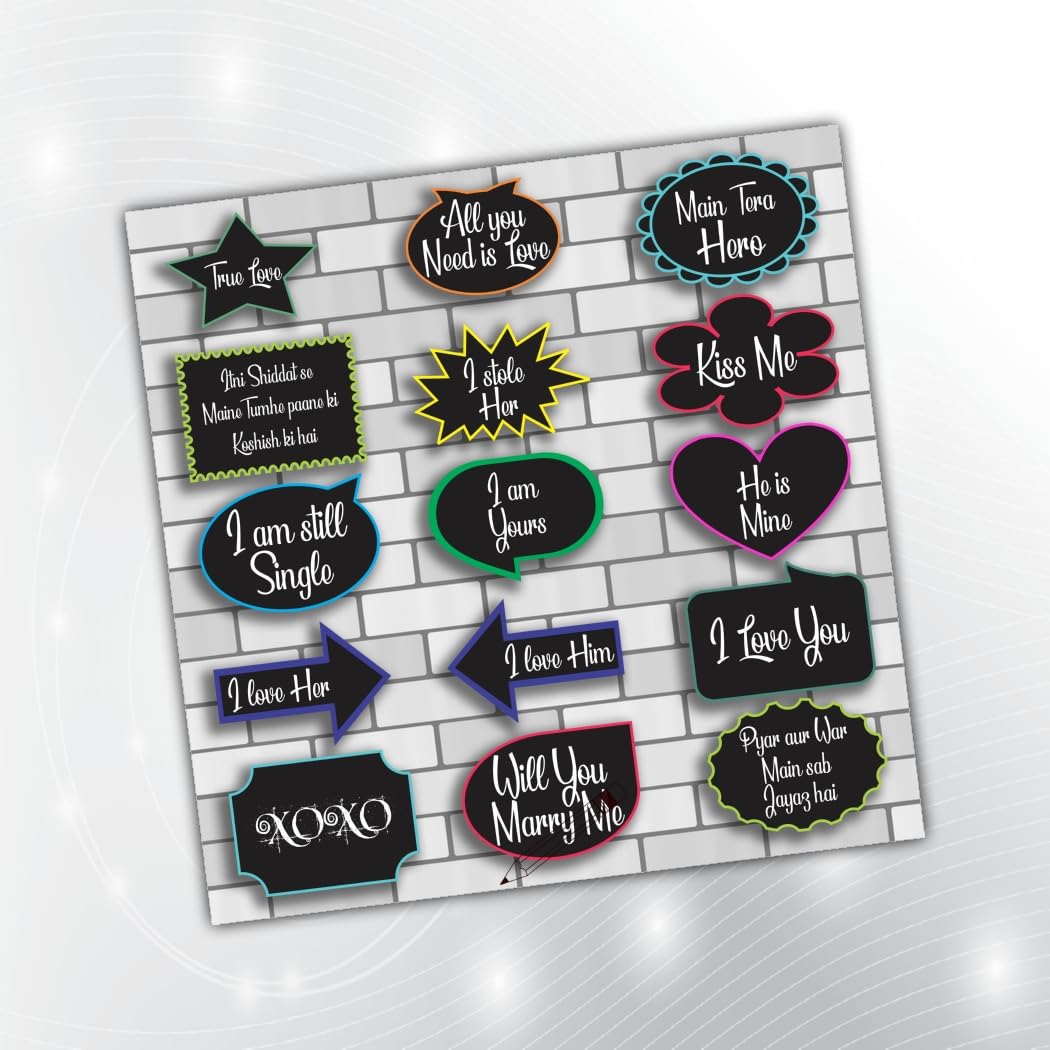 PartyStuff Romance Theme Props  Romance Speech Bubbles 2 (15 Cards)