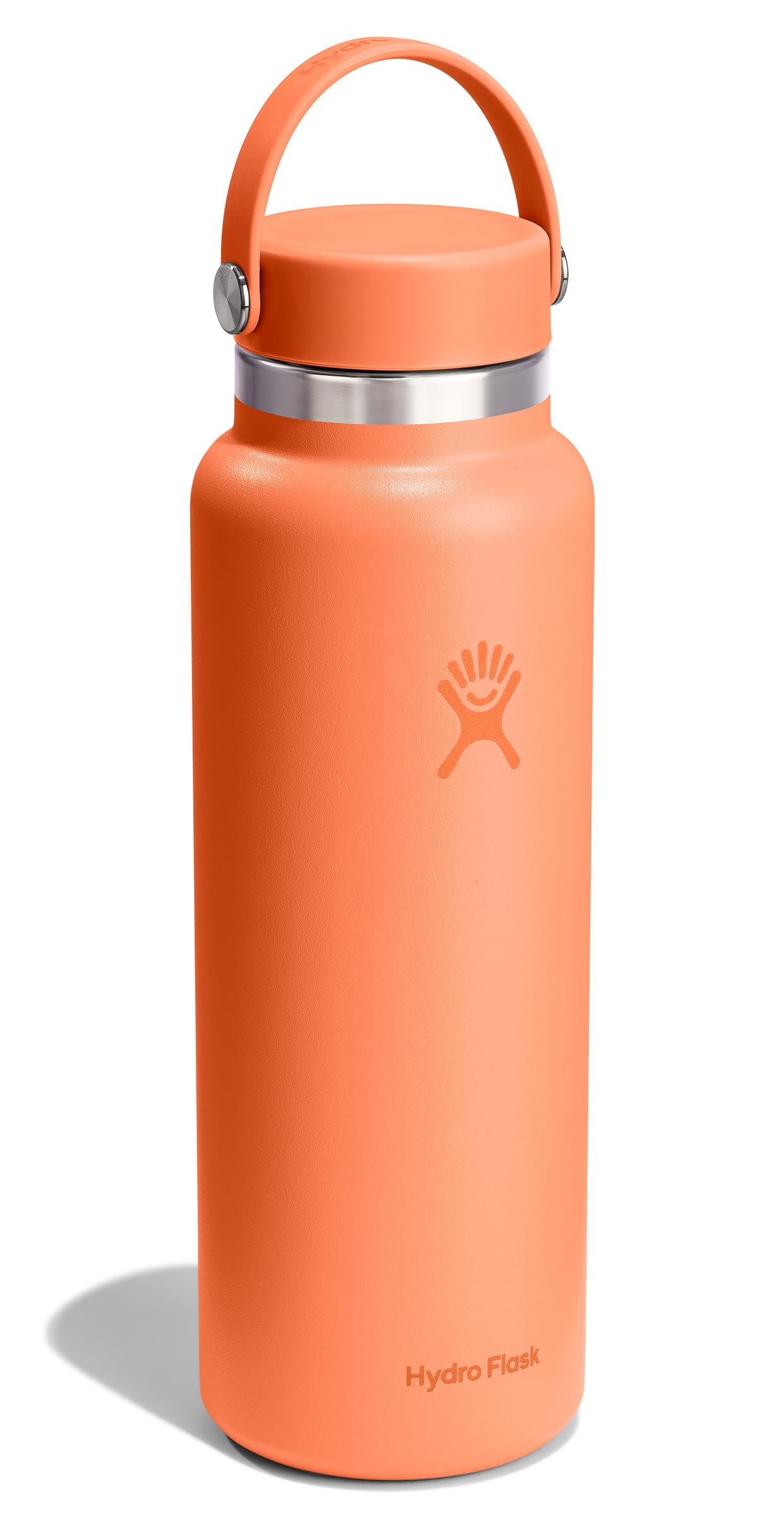 Hydro Flask Water Bottle - Insulated Stainless Steel - Wide Mouth Flex Lid, Non Spill, Leakproof and Refillable in 40 Oz Nectar