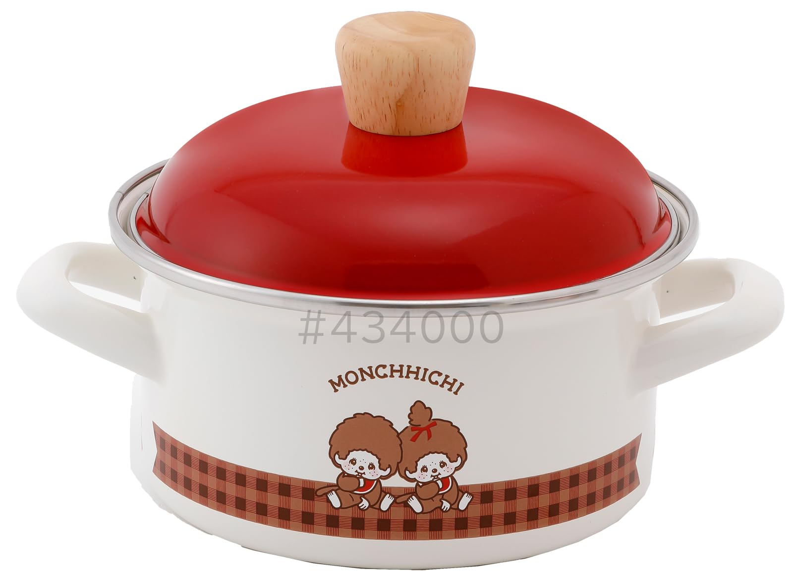Fuji Hollow Monchhichi Check Casserole 5.5 inches (14 cm) MNC14W