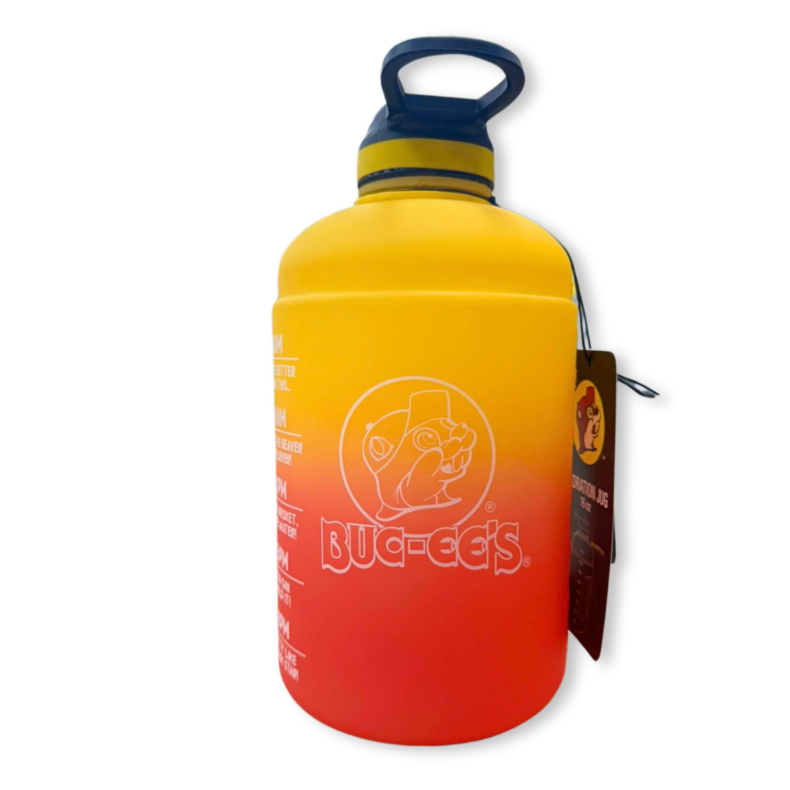 Bucees Hydration Bottle Jug 64 oz, Gold to Red, HJ64BGR
