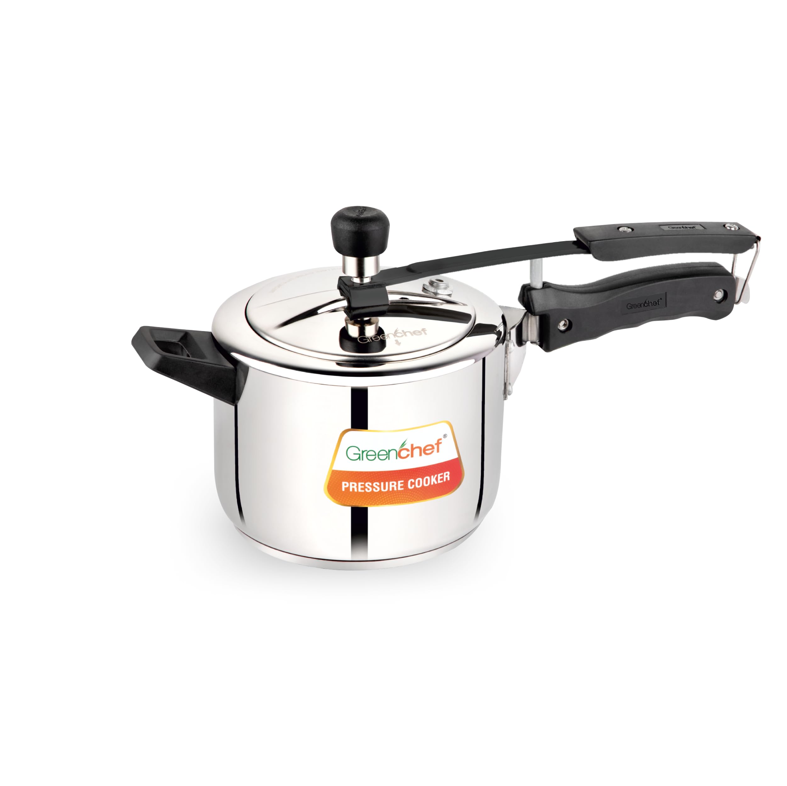 Greenchef Stainless Steel Inner Lid Pressure Cooker 5 Litre - Classic, Isi Certified, Induction And Gas Compatible, Glossy Finis
