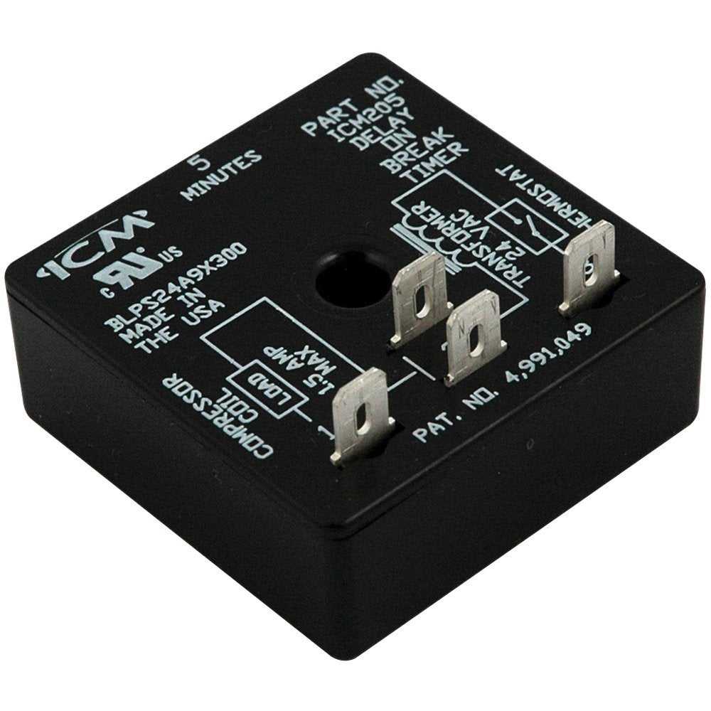 Icm Controls Icm205 Delay On Break Timer With 4 Terminal, 5 Minutes Fixed Timing