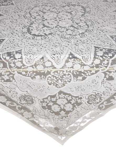 Adonisusa Aristrocrata White Or Cream Lace Tablecloth Available In 40'' Square (White)