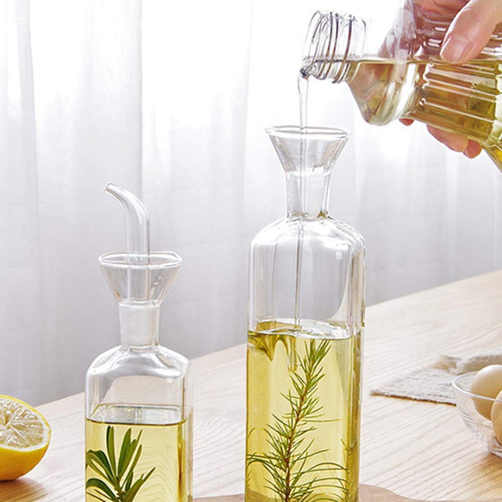 Landhope Oil Bottle Glass Olive Oil Dispenser Bottle Glass Cooking Oil Vinegar Measuring Dispenser With Spout For Kitchen And Bb