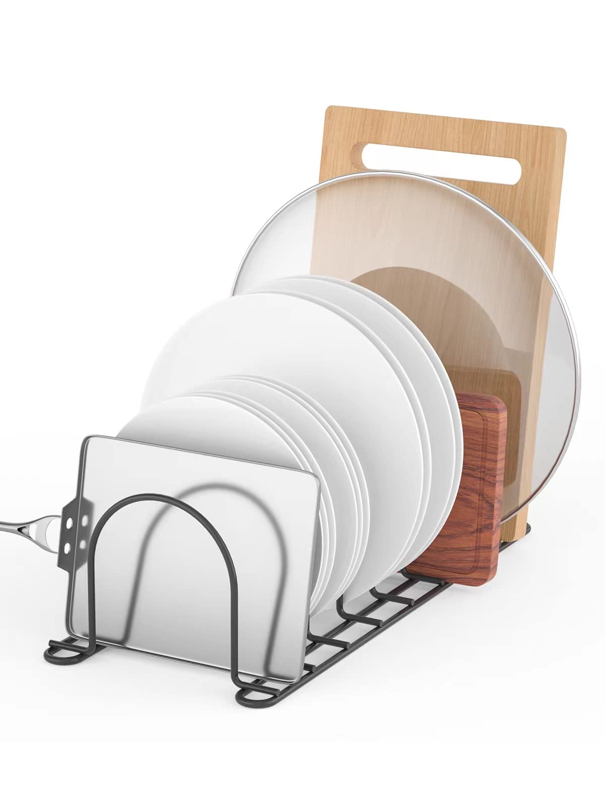 Jaq Baking Sheets Organizer, 13.5'' Kitchenware Dividers Holder For Plates, Pans, Cutting Boards, Muffin Tins, Pot Lids In Cabin