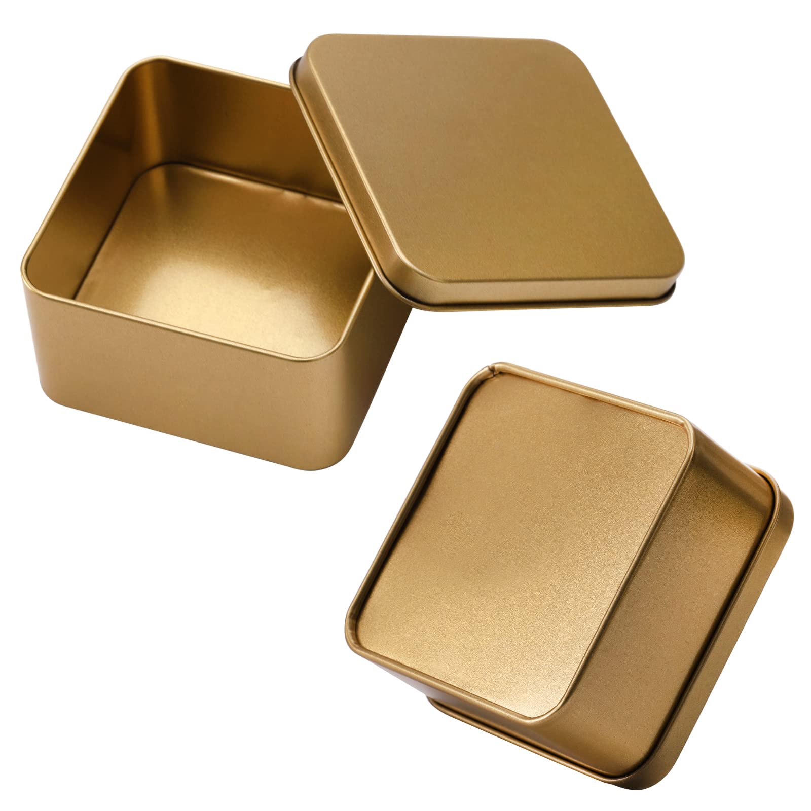 Peohud 20 Pack Tin Boxes With Lids, Empty Metal Tins, Portable Storage Metal Tin Container Organizer For Cookie, Candy, Treats,