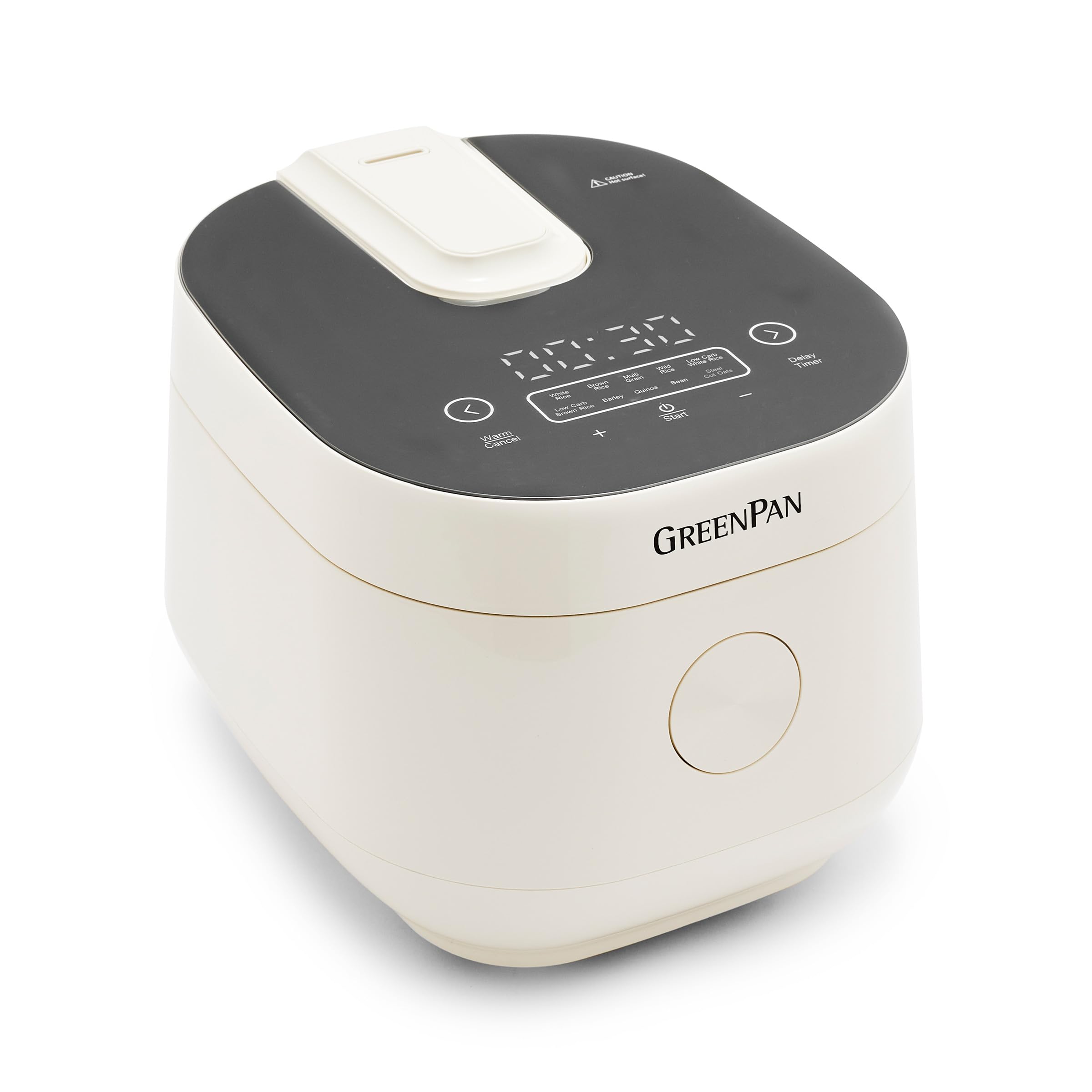 GreenPan Carb Reducing Electric Rice Cooker, 4 Cups Uncooked/8 Cooked Rice, 10 Presets, LED Display, Healthier Meals, Delay Time