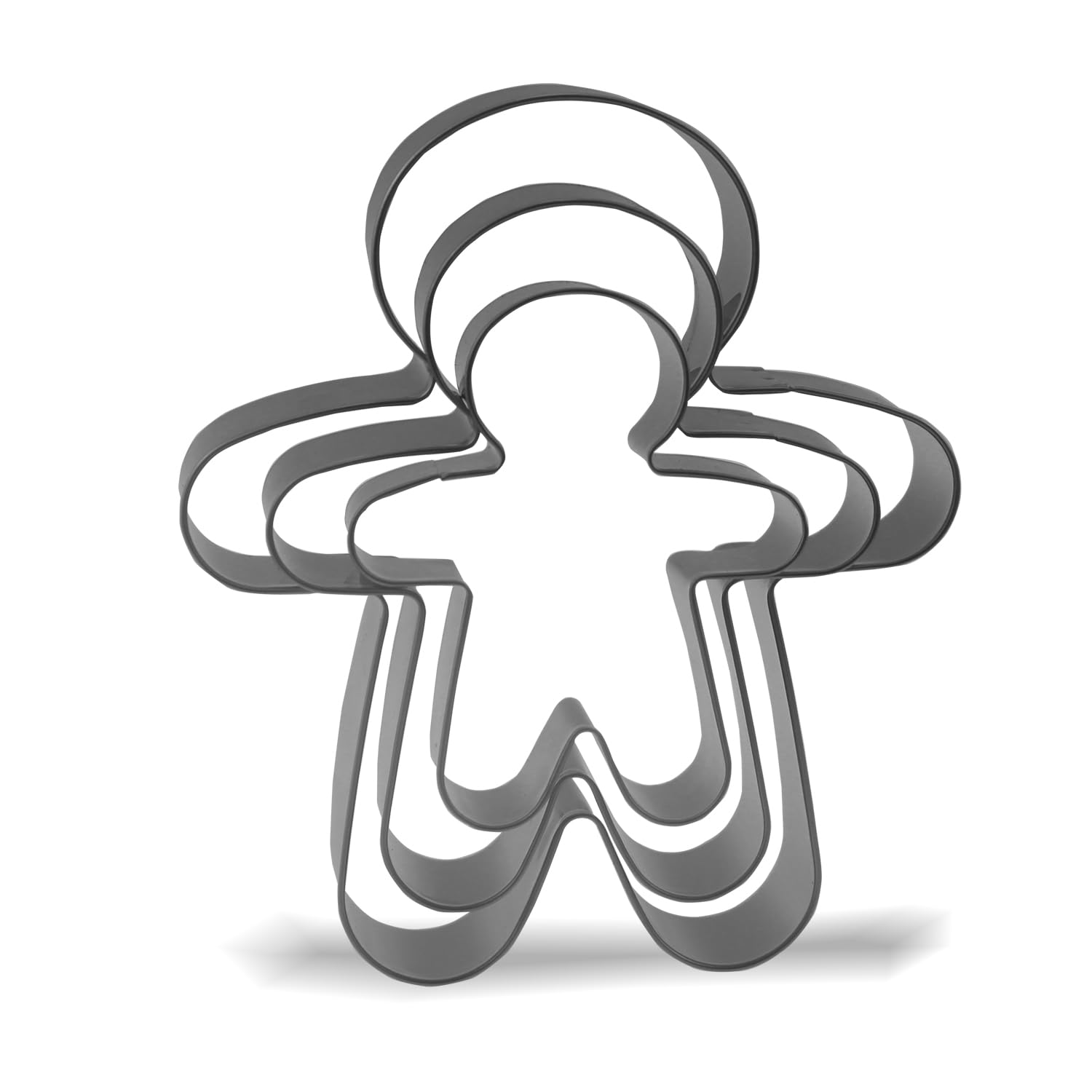Keewah Gingerbread Man Cookie Cutter Set - 5   ,4   ,3    - 3 Piece - Stainless Steel