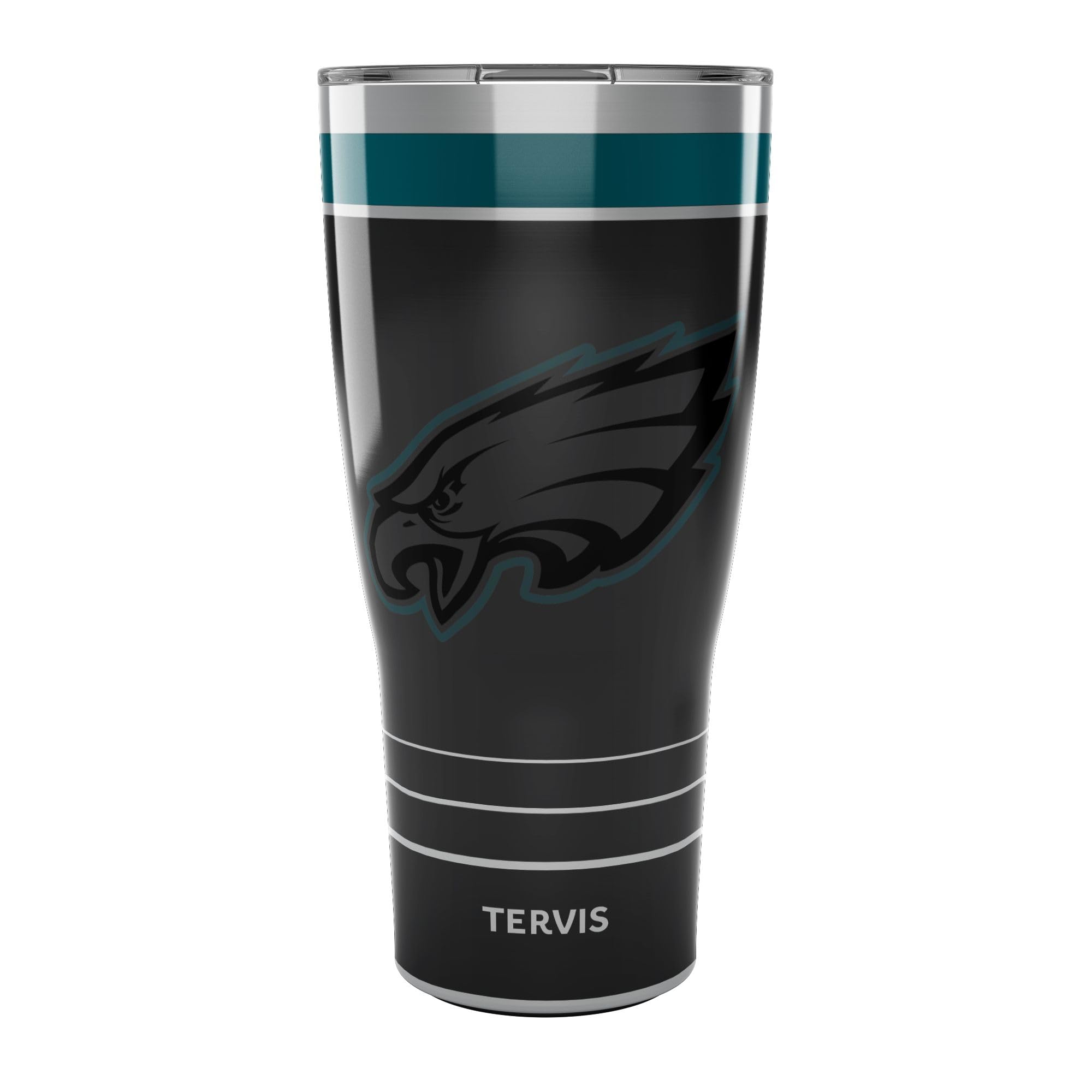 Tervis Traveler NFL Philadelphia Eagles  Night Game Triple Walled Insulated Tumbler Travel Cup Keeps Drinks Cold & Hot, 30oz, S