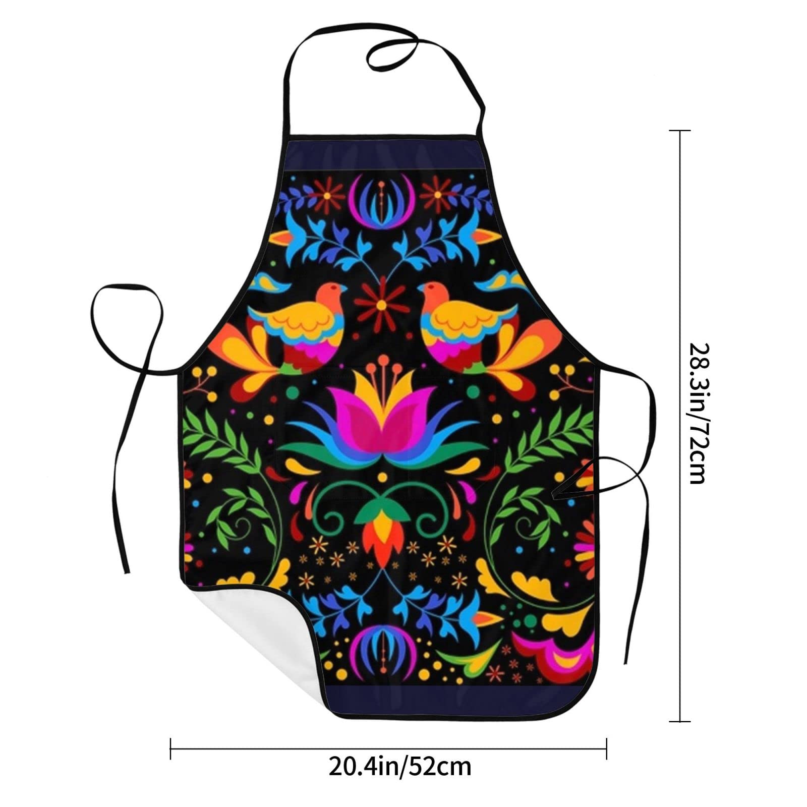 Senheol Mexican Cinco De Mayo Aprons, Kitchen Chef Waterproof Adjustable Apron For Bbq With Pockets, Mexican Dia De Los Muertos
