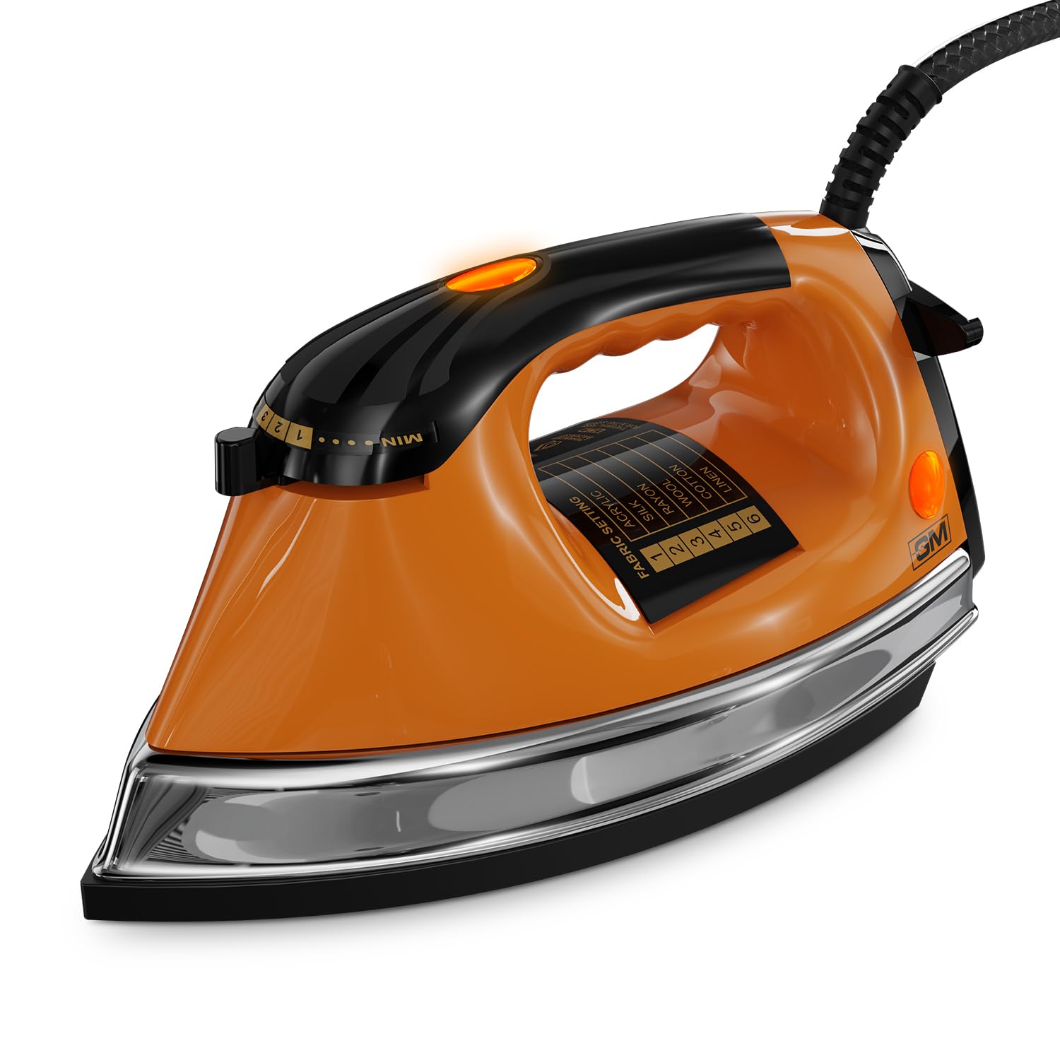 Gm Ferro 1200W Heavyweight Dry Iron Press 1.75 Kg | Dual Layer German Non-Stick Coating With 2 Yrs Warranty | Shock Proof Iron B