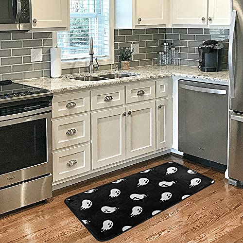 Halloween Spooky Ghosts Kitchen Rug Kitchen Mat Runner Rugs Non Slip Laundry Floor Door Mats Soft Doormat Carpet Home Decor 39X2