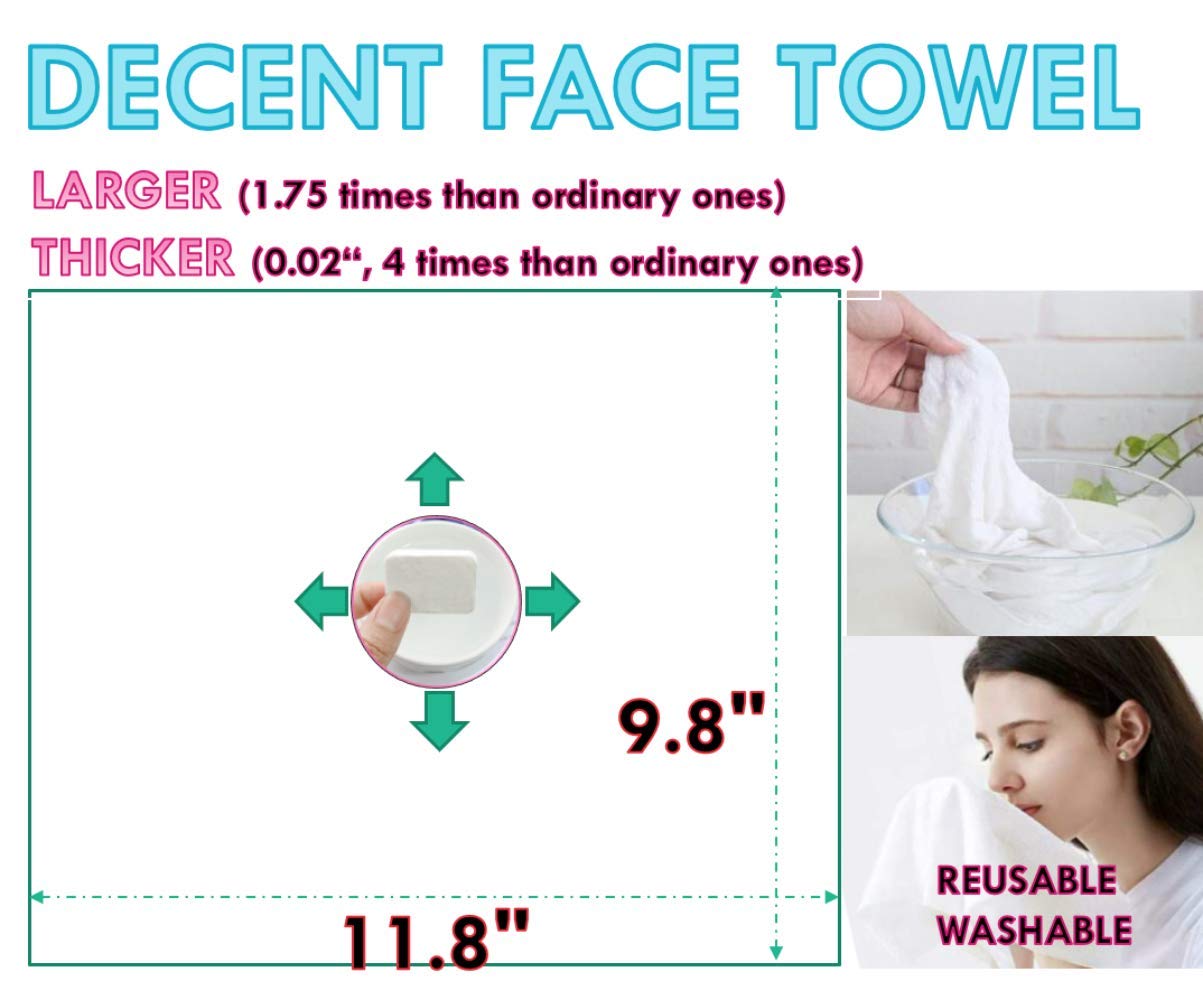 Premium Compressed Towel Tablet, Essential Face Washcloths For Travel, Camping, Hiking, Sports And Beyond, Portable Disposable T