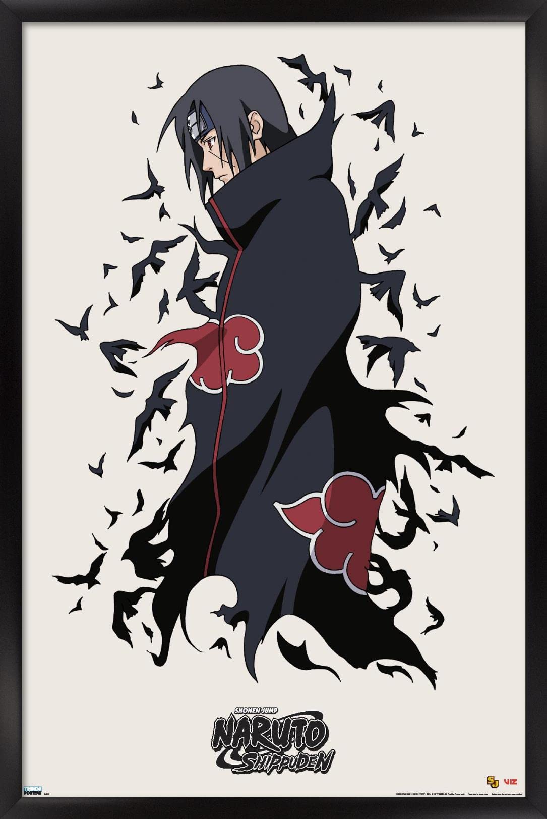 Trends International Naruto Shippuden - Itachi Wall Poster, 14.725'' X 22.375'', Black Framed Version