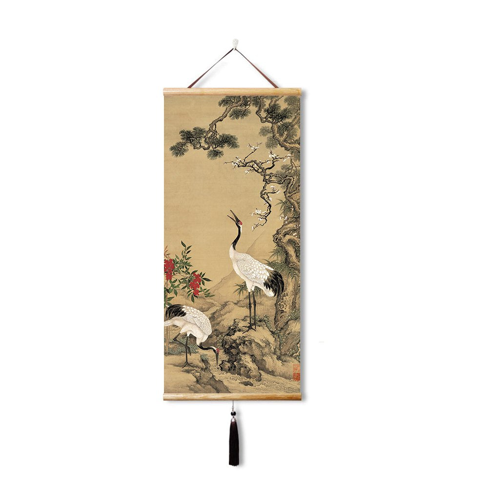 Eapey Chinese Scroll Art Feng Shui Japanese Scroll Art Decorations For Living Room