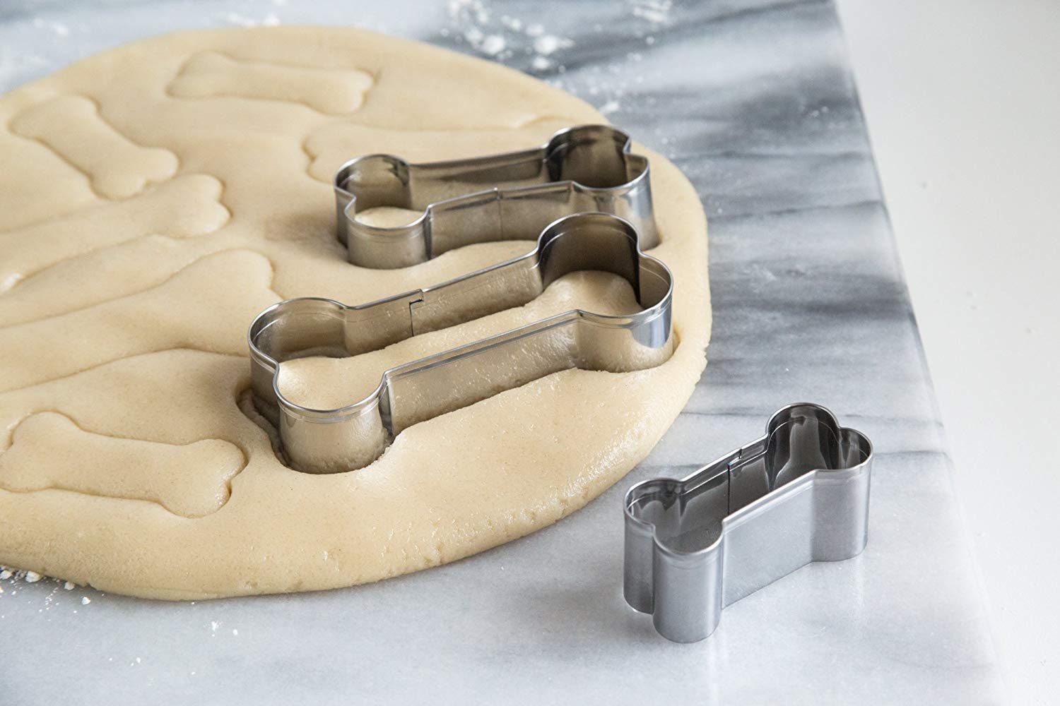 Stainless Steel Metal Dog Bone Shape Cookie Cutter Set, Puppy Crafts Biscuit Mold For Dog Cat Pup Homemade Treats