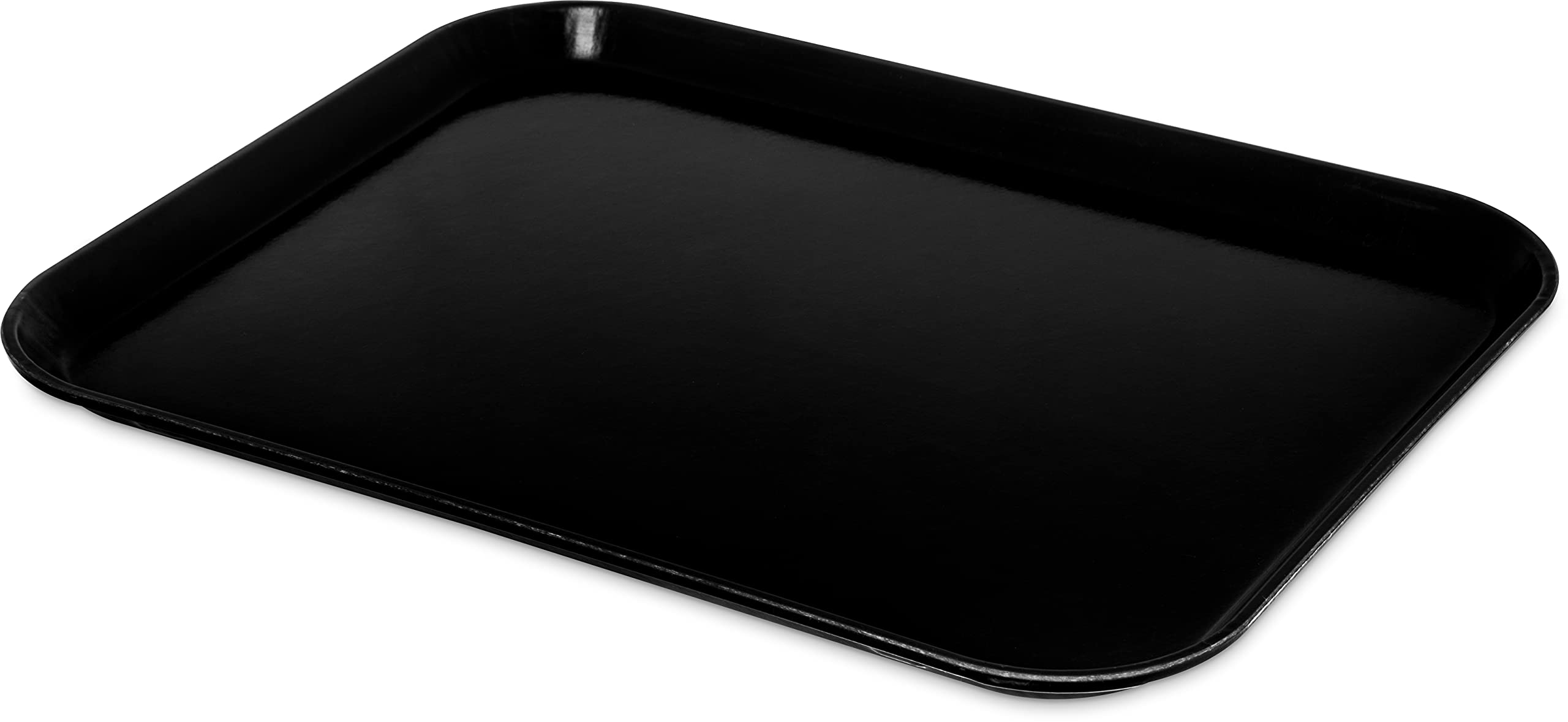 Carlisle FoodService Products CFS 1814FG004 Fiberglass Glasteel Solid Rectangular Tray, 18 x 14, Black (Case of 12)