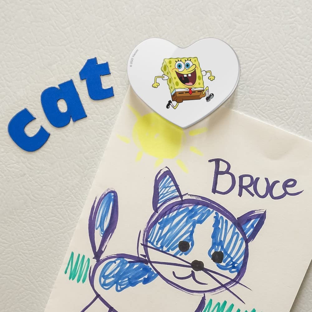 Running Spongebob Heart Acrylic Fridge Refrigerator Magnet