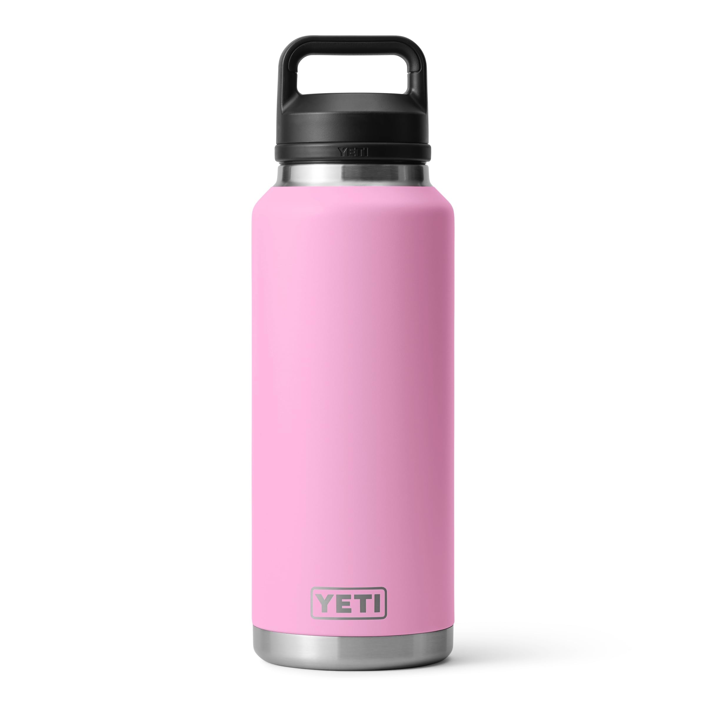 YETI Rambler 46 oz Bottle, Leakproof, Vacuum Insulated, Stainless Steel with Chug Cap, Power Pink