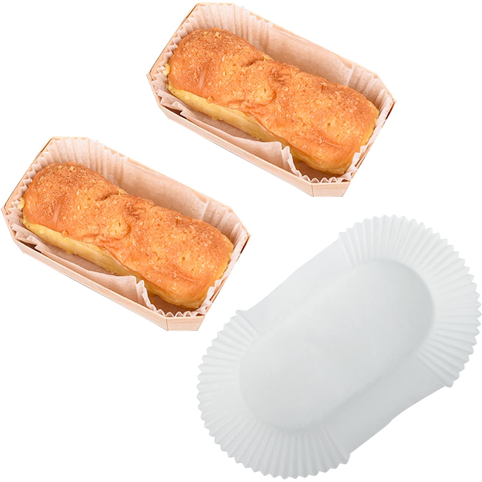 Deayou 80 Pcs Bread Baking Liners, Baking Cups For Cakes, Snacks, Cupcakes, Weddings, Parties, White