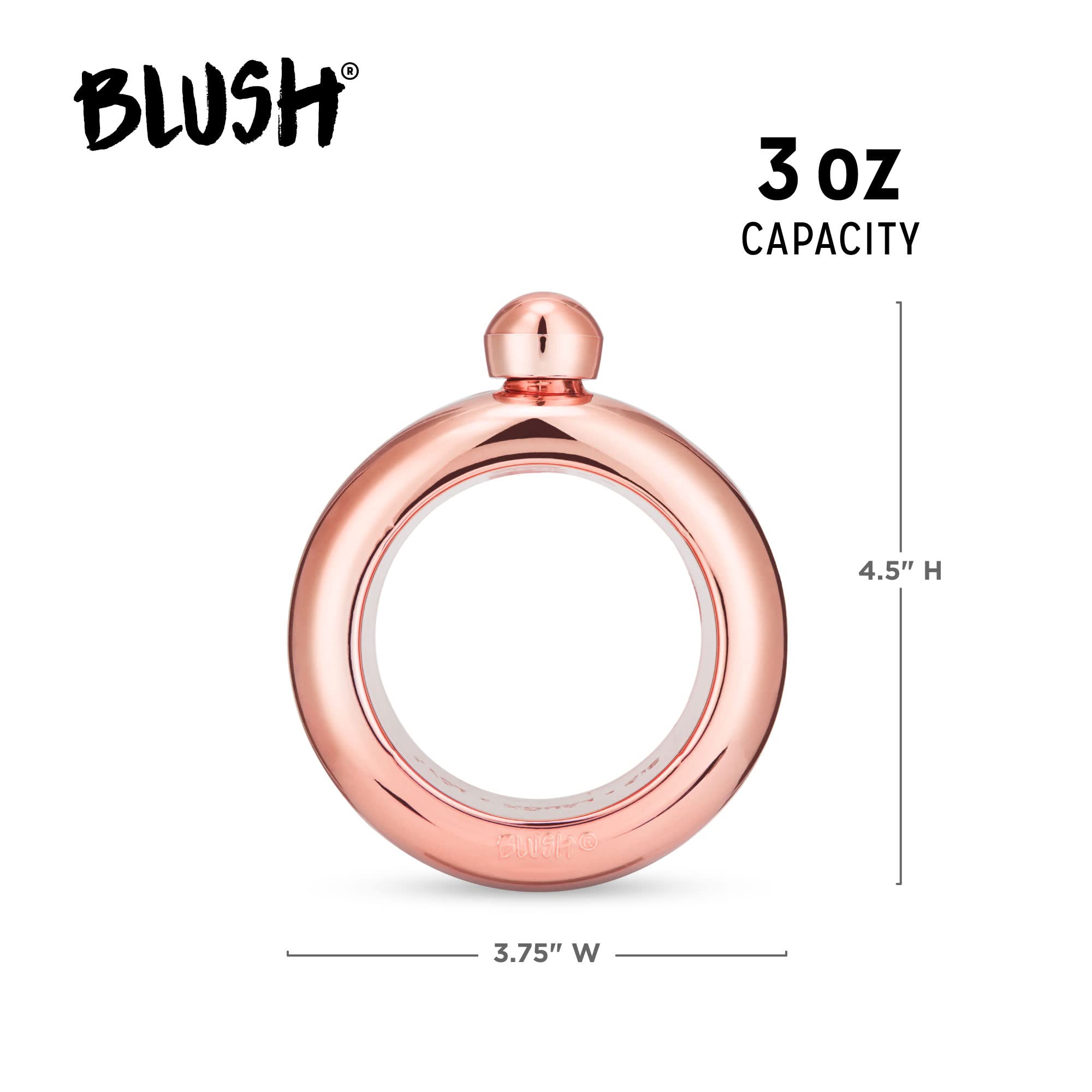 Rose Gold Plastic Bangle Flask By Blush