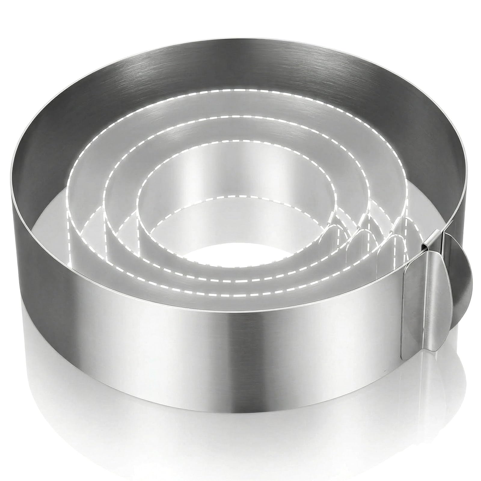 Amylove 1 Pcs Adjustable 6-12 Inch Round Cookie Cutter, Circle Cookie Cutter Stainless Steel Round Cake Trimmer for Baking Kit M
