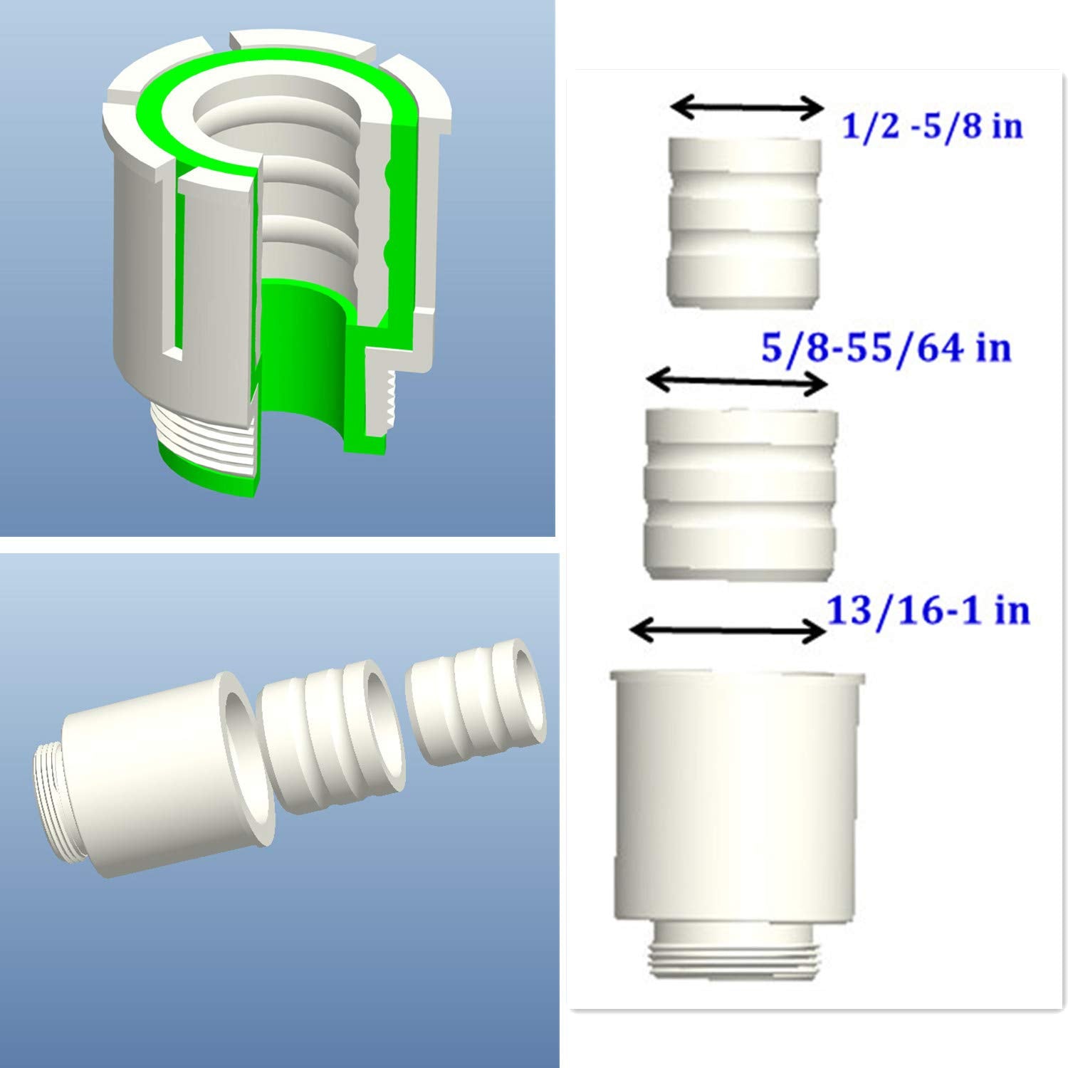 7 Inch Metal Hose Faucet Sprayer Attachment Goose Neck Kitchen Sink Aerators Polished Chrome For Cold Hot Water (Silver)