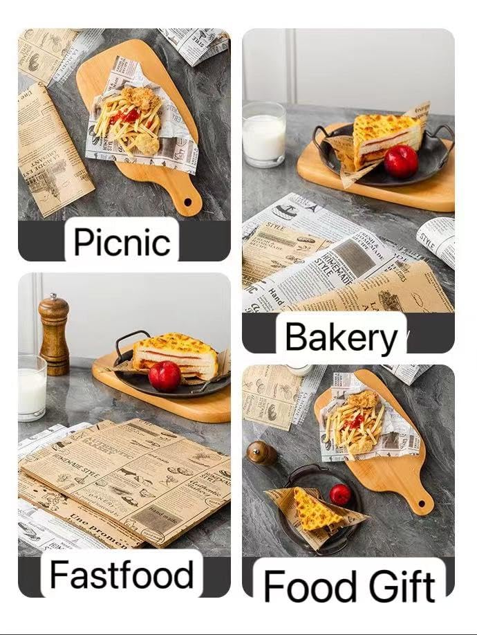 Suiwen 100Pcs Halloween Wax Paper Sheet, Food Picnic Printed With Ghost, Spider, Pumpkin And Spiderweb, Greaseproof,Waterproof D