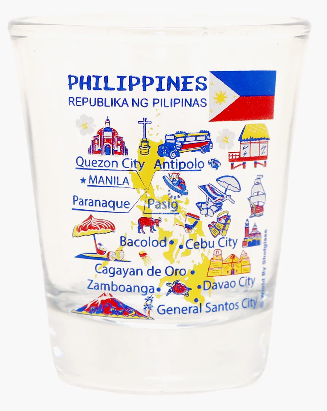 Philippines Landmarks and Icons Collage Shot Glass