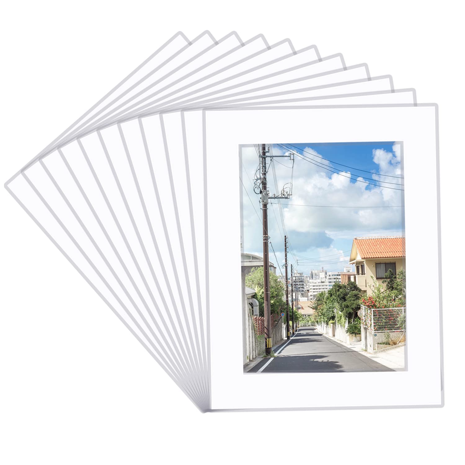 15 Pack 5x7 White Picture Mats, Frame Mattes for 4x6 Pictures Display Photo Frame Mat Core Bevel Cut Mat Board Show Kit for Phot