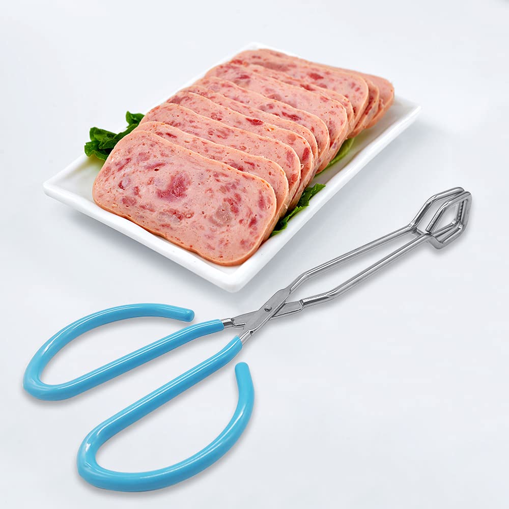 2 Pcs 10 Inch Scissor Food Tongs,Stainless Steel Kitchen Tongs Serving Tong With Comfort-Grip Handle For Cooking,Barbecue,Grilli